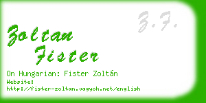 zoltan fister business card